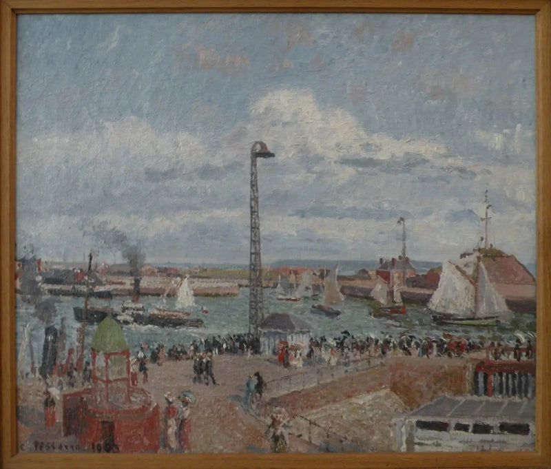 L'ansa dei piloti a Le Havre. Alta mare. Pomeriggio. Sole - Camille Pissarro