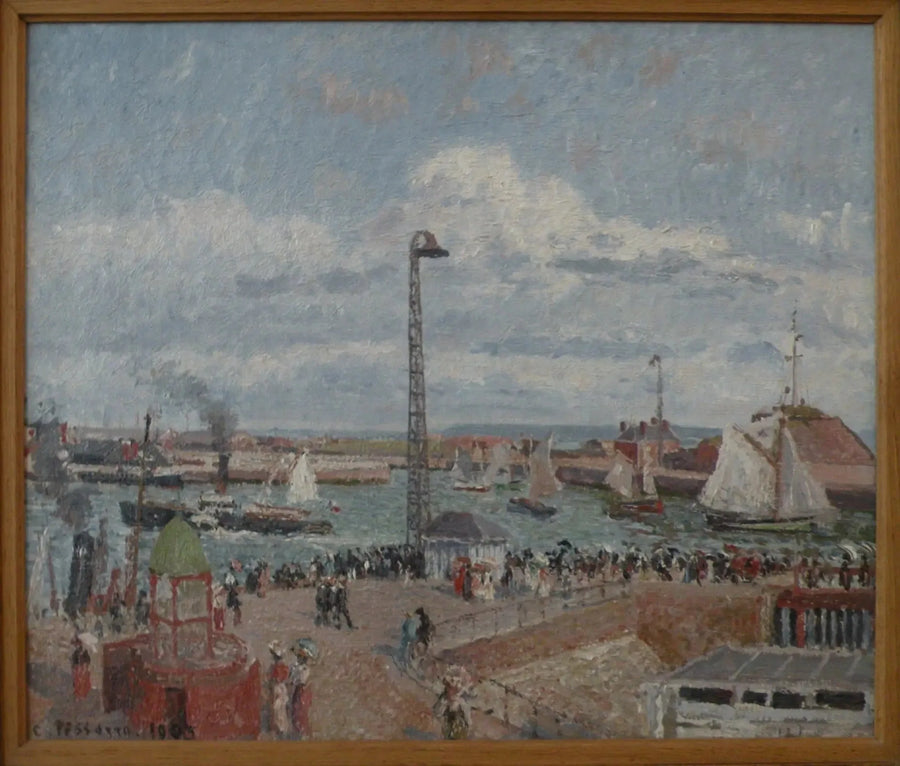 L'ansa dei piloti a Le Havre. Alta mare. Pomeriggio. Sole - Camille Pissarro