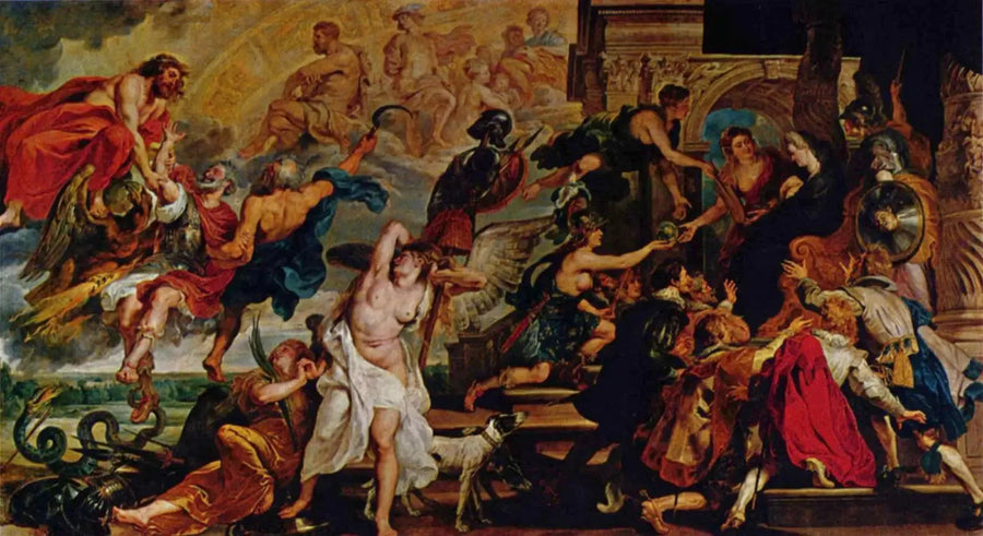 L'Apoteosi di Enrico IV e la proclamazione della reggenza della regina, il 14 maggio 1610 (Louvre) - Peter Paul Rubens