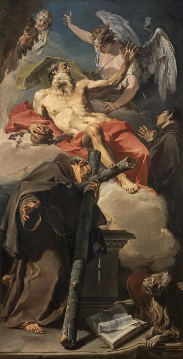 L'apothéose di san Gerolamo con san Pietro d'Alcántara e Antonino da Patti - Giovanni Battista Pittoni