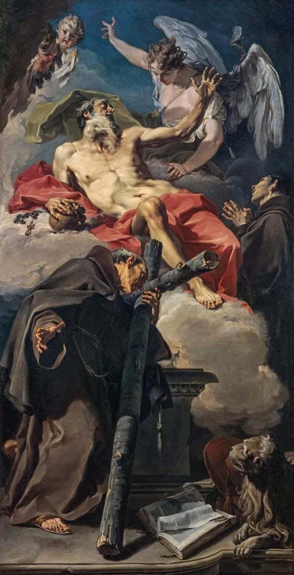 L'apothéose di san Gerolamo con san Pietro d'Alcántara e un francescano non identificato - Giovanni Battista Pittoni