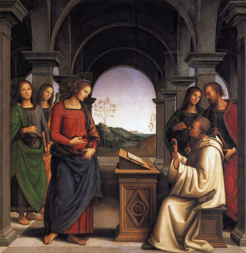 L'Apparizione della Vergine a san Bernardo - Pietro Perugino