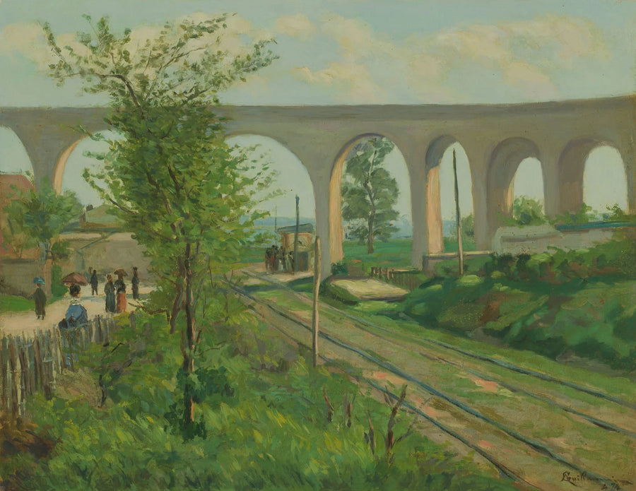 L'aqueduc d'Arcueil surplombant la voie ferrée di Sceaux - Armand Guillaumin
