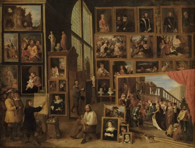 L'Archiduc Léopold-Guillaume dans sa galerie à Bruxelles (I) - David Teniers il Giovane