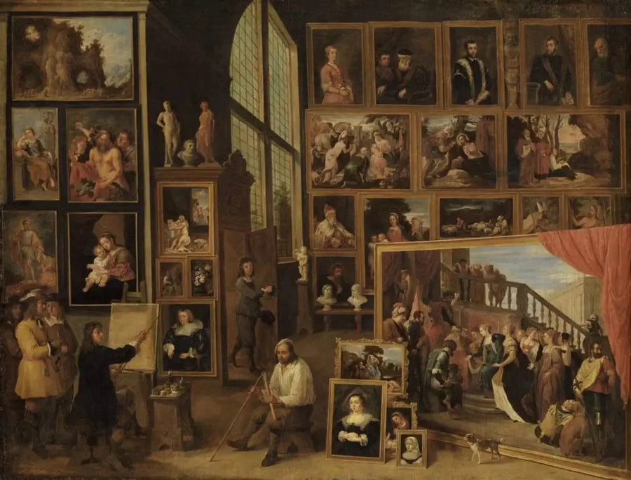 L'Archiduc Léopold-Guillaume dans sa galerie à Bruxelles (I) - David Teniers il Giovane