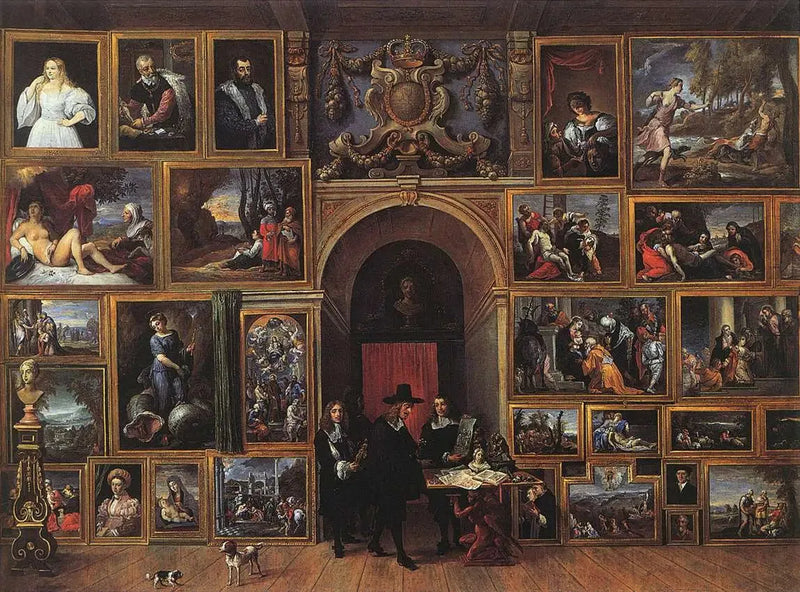 L'Archiduca Leopoldo-Guglielmo nella sua galleria - David Teniers il Giovane