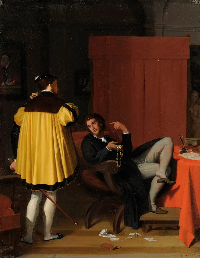 L'Arétin e l'inviato di Carlo V - Jean-Auguste-Dominique Ingres