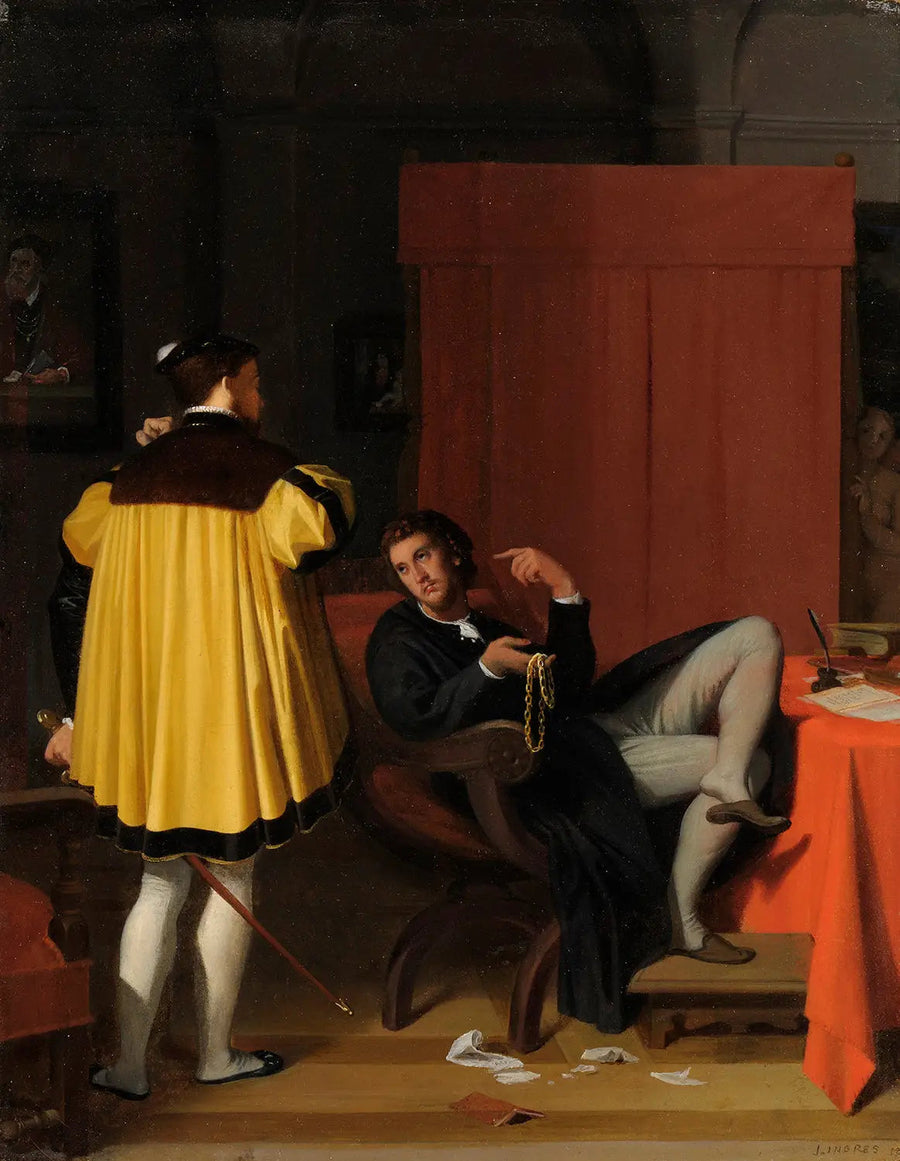L'Arétin e l'inviato di Carlo V - Jean-Auguste-Dominique Ingres