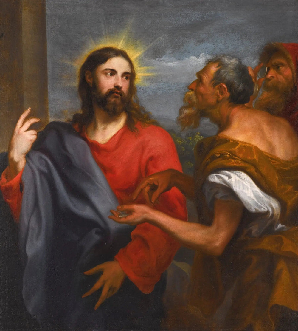 L'argent du tribut - Antoine van Dyck image 1 copie peinte à la main à l’huile