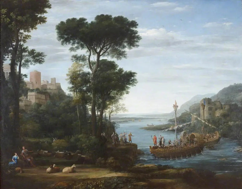 L'arrivo di Enea a Pallanteo - Claude Lorrain