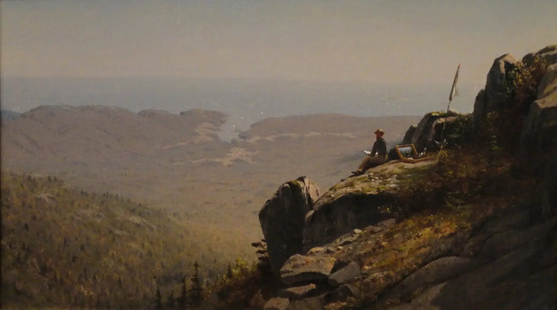 L'artista disegnando a Mount Desert, nel Maine - Sanford Robinson Gifford