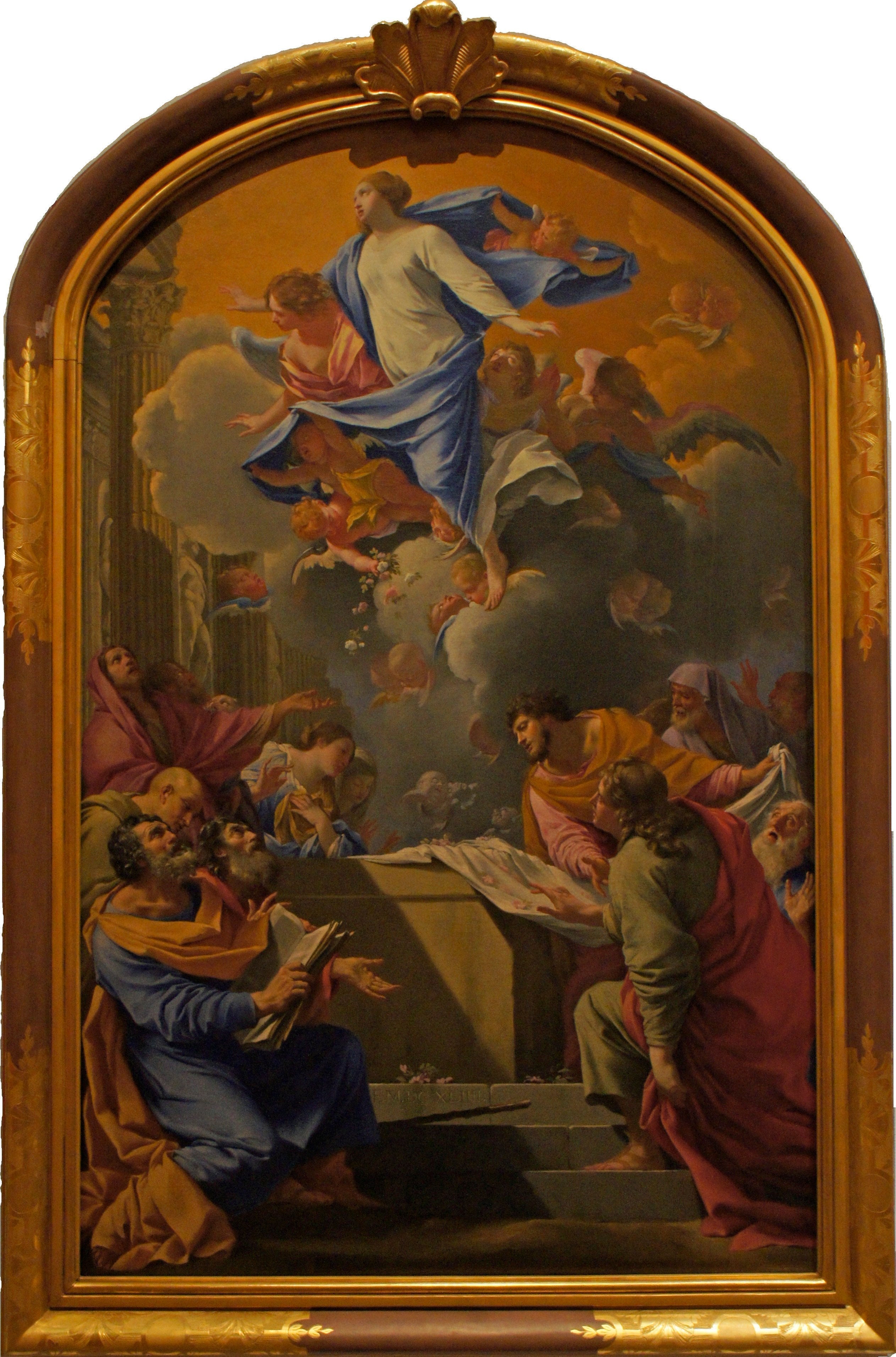L'Assomption - Simon Vouet image 1 copie peinte à la main à l’huile