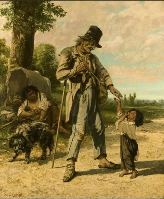 L'elemosina di un mendicante ad Ornans - Gustave Courbet
