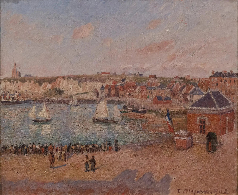 L'Avamposto di Dieppe, pomeriggio, sole - Camille Pissarro