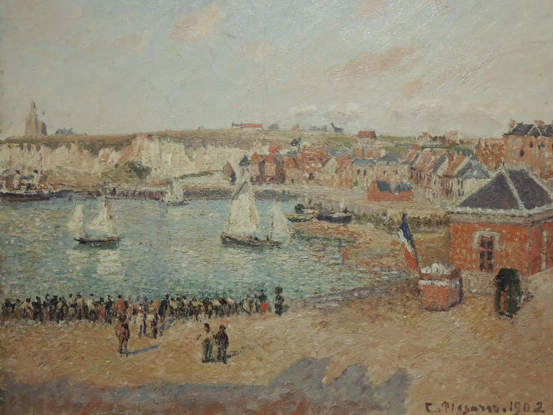 L'Avamposto di Dieppe, pomeriggio, sole - Camille Pissarro