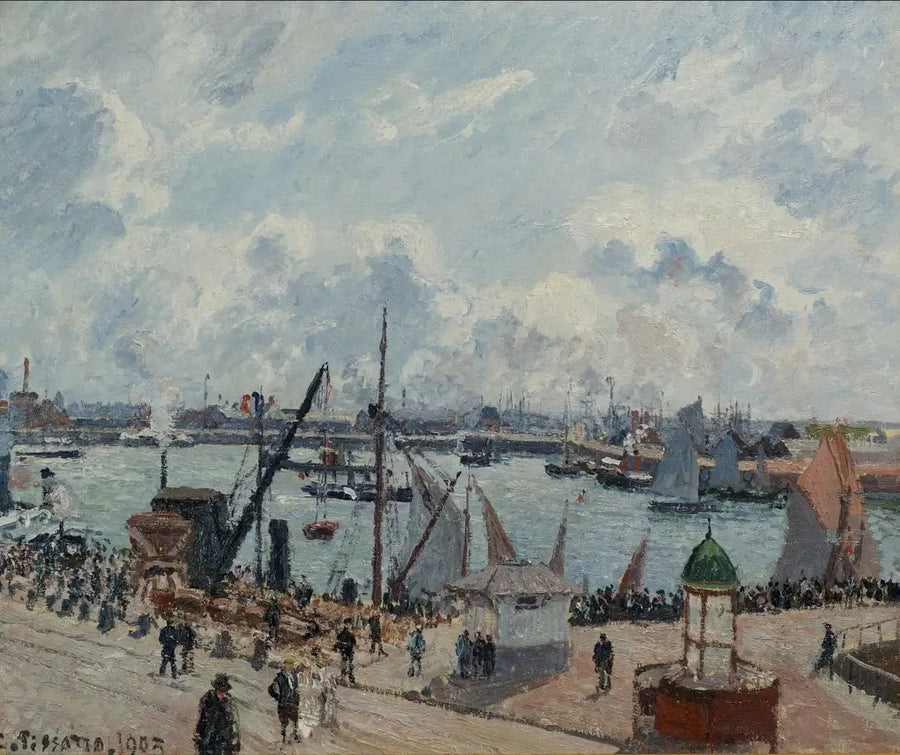 L'avanporto di Le Havre. Mattina. Sole. Maree in aumento - Camille Pissarro