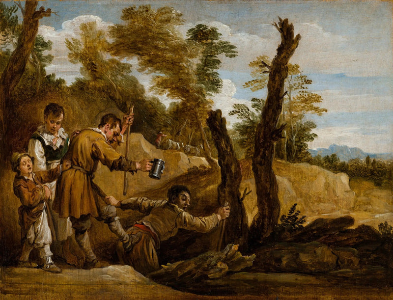 L'aveugle guidant l'aveugle - David Teniers il Giovane