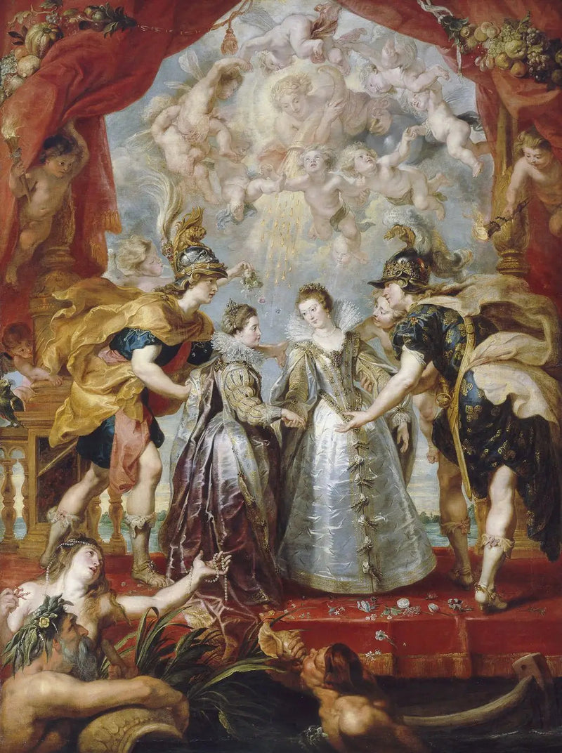 Lo scambio delle due principesse sul fiume di Andaye, il 9 novembre 1615 - Peter Paul Rubens