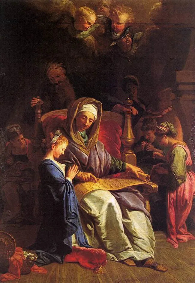 L'educazione della Vergine - Jean-Baptiste Jouvenet