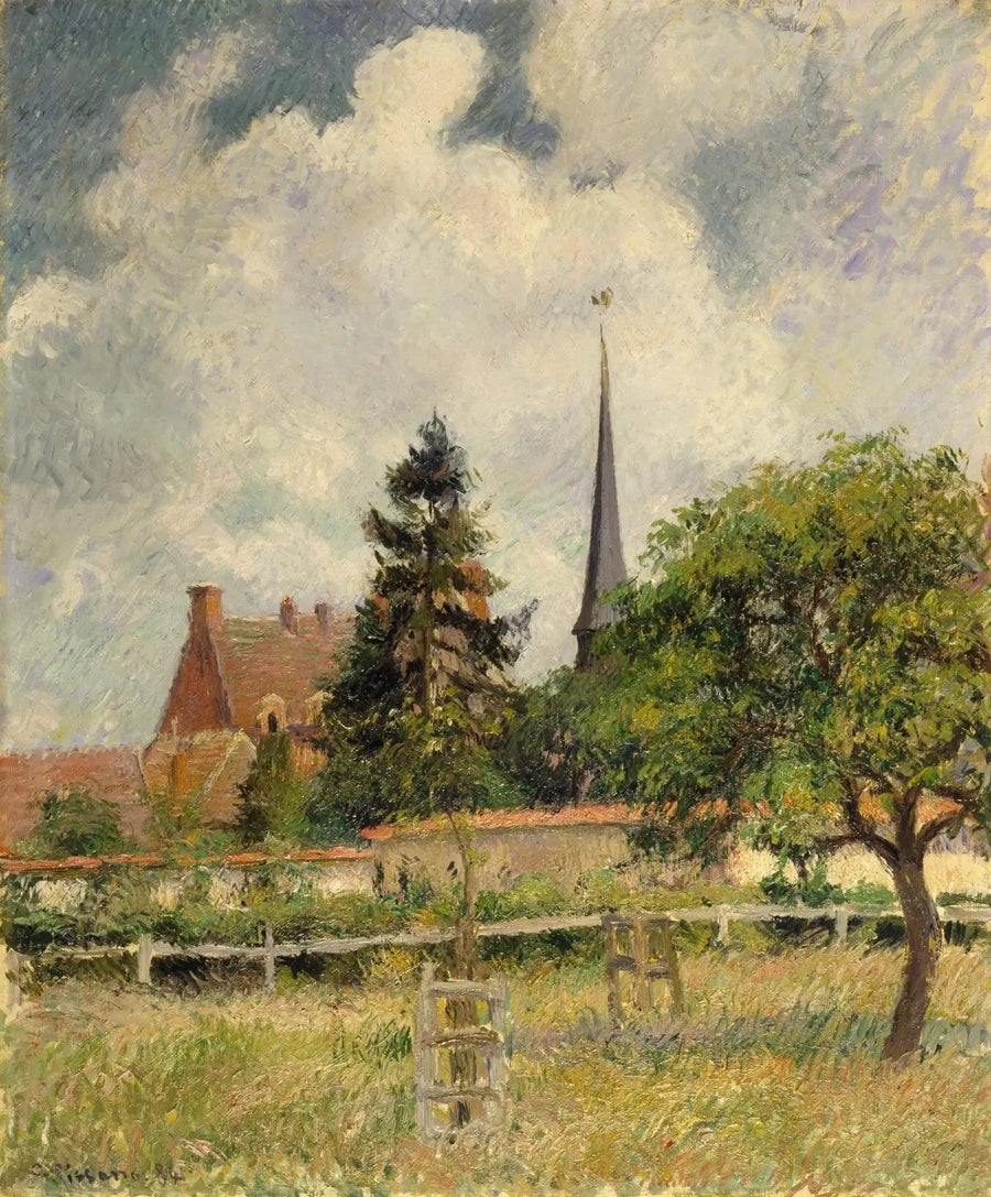 La chiesa di Eragny - Camille Pissarro