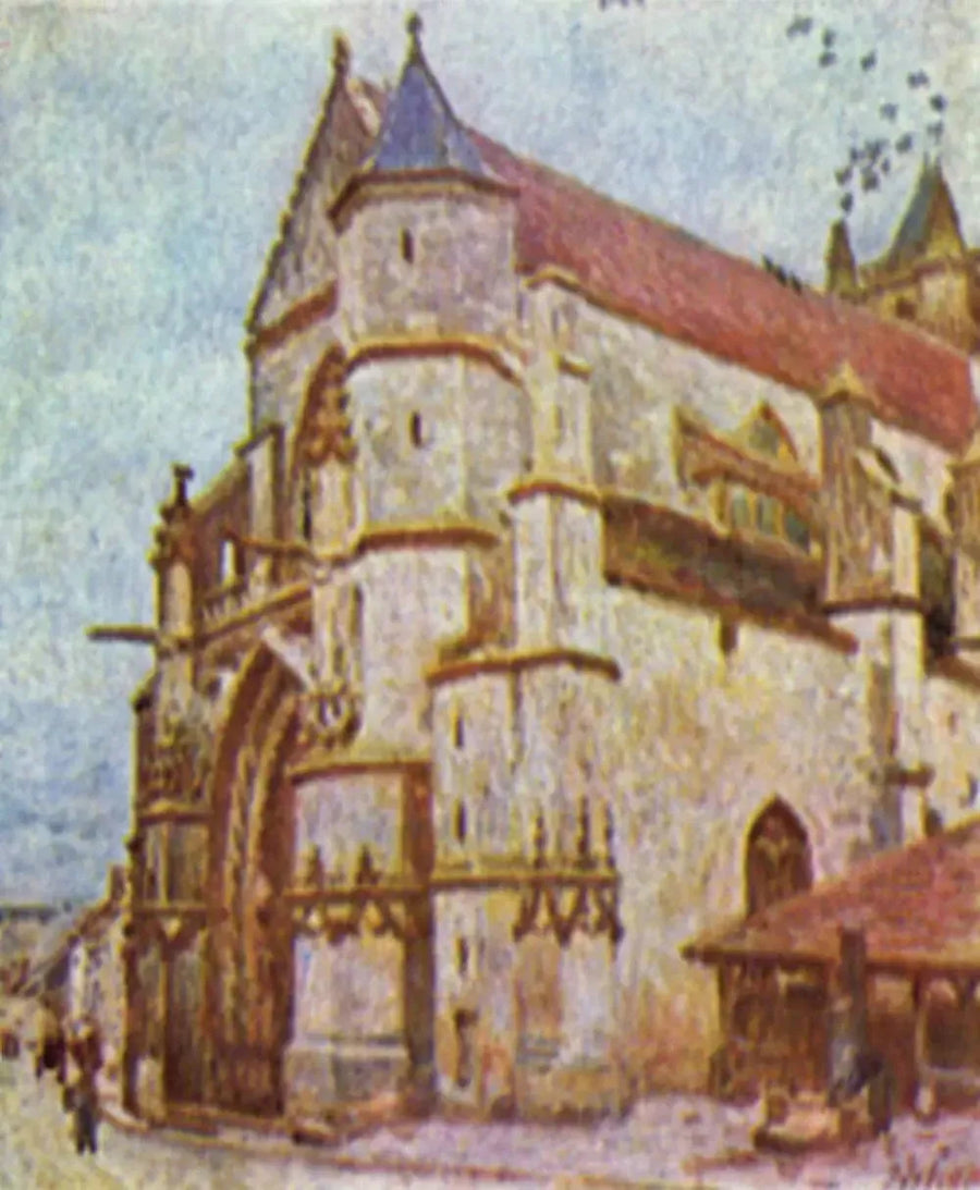 La Chiesa di Moret, il pomeriggio - Alfred Sisley