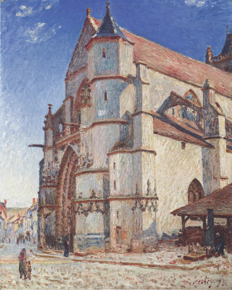 La Chiesa di Moret al sole del mattino - Alfred Sisley
