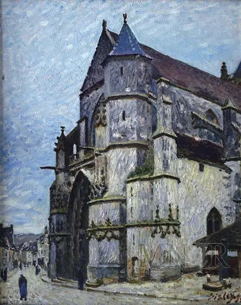 La Chiesa di Moret, in inverno - Alfred Sisley