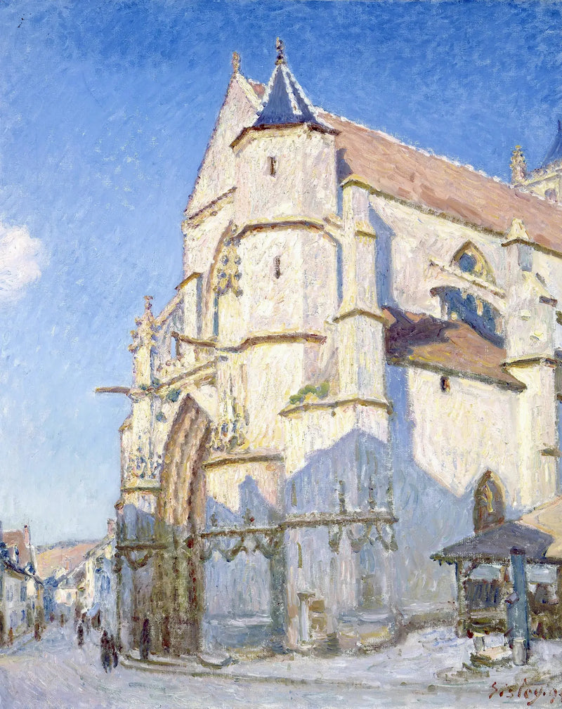La Chiesa di Moret, di sera - Alfred Sisley