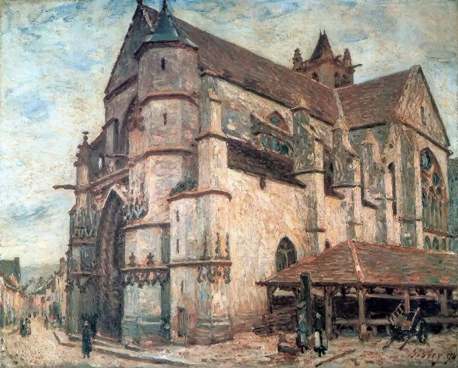 La Chiesa di Moret, tempo di gelo - Alfred Sisley