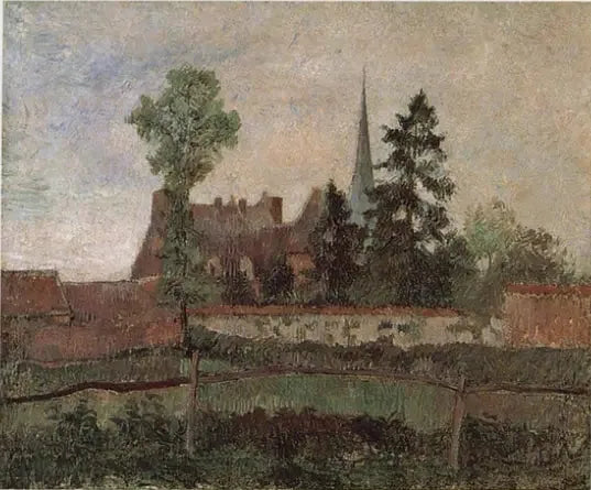 La chiesa e il maniero di Éragny - Camille Pissarro