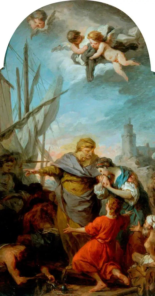 L'embarquement de Sainte Paule pour la Terre Sainte - Pierre Subleyras