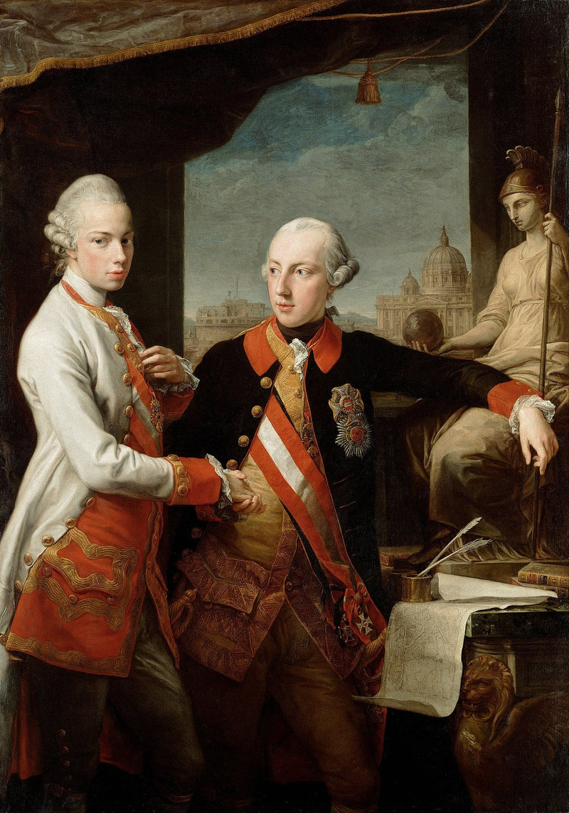 L'imperatore Giuseppe II con il granduca Pietro Leopoldo di Toscana - Pompeo Batoni