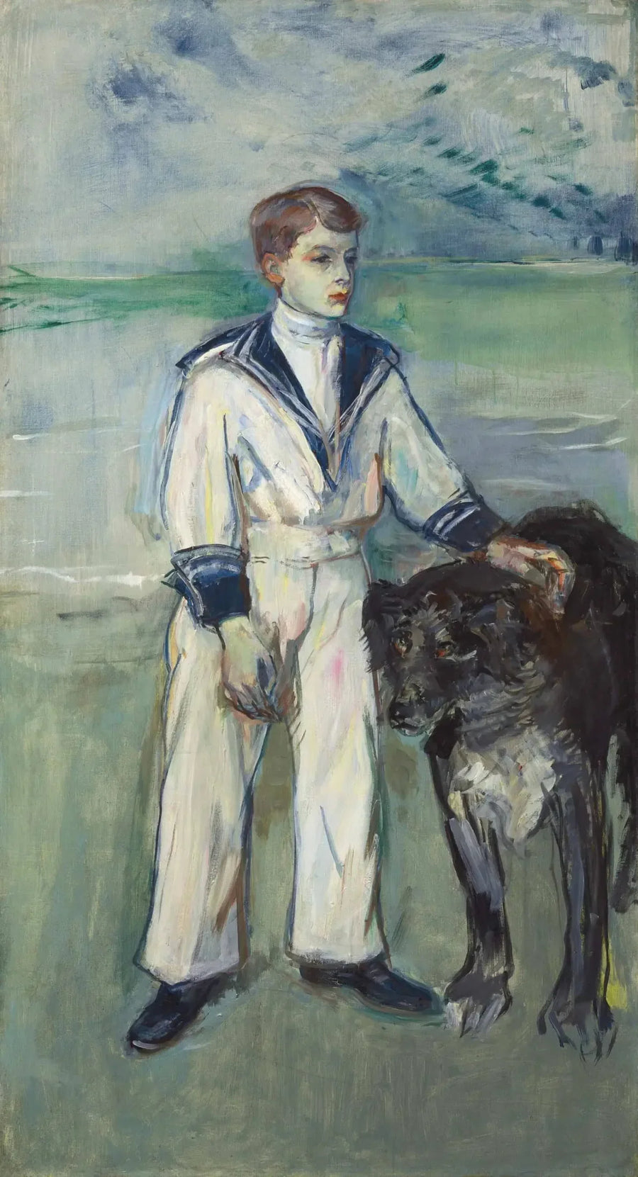 Il Bambino con il cane, figlio di Madame Marthe e la cagna Pamela, Taussat - Henri de Toulouse-Lautrec