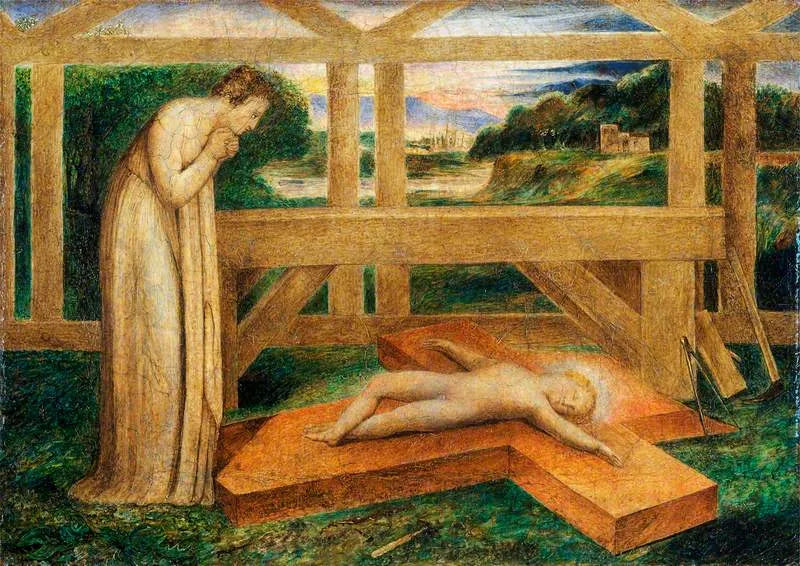 L'Enfant Jésus endormi sur la croce (Notre-Dame adorando l'Enfant Jésus endormi sur la croce) - William Blake