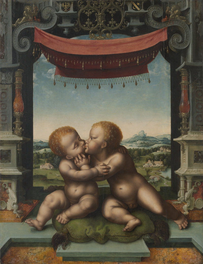 L'Enfant Jésus e san Giovanni Battista che si abbracciano - Joos van Cleve