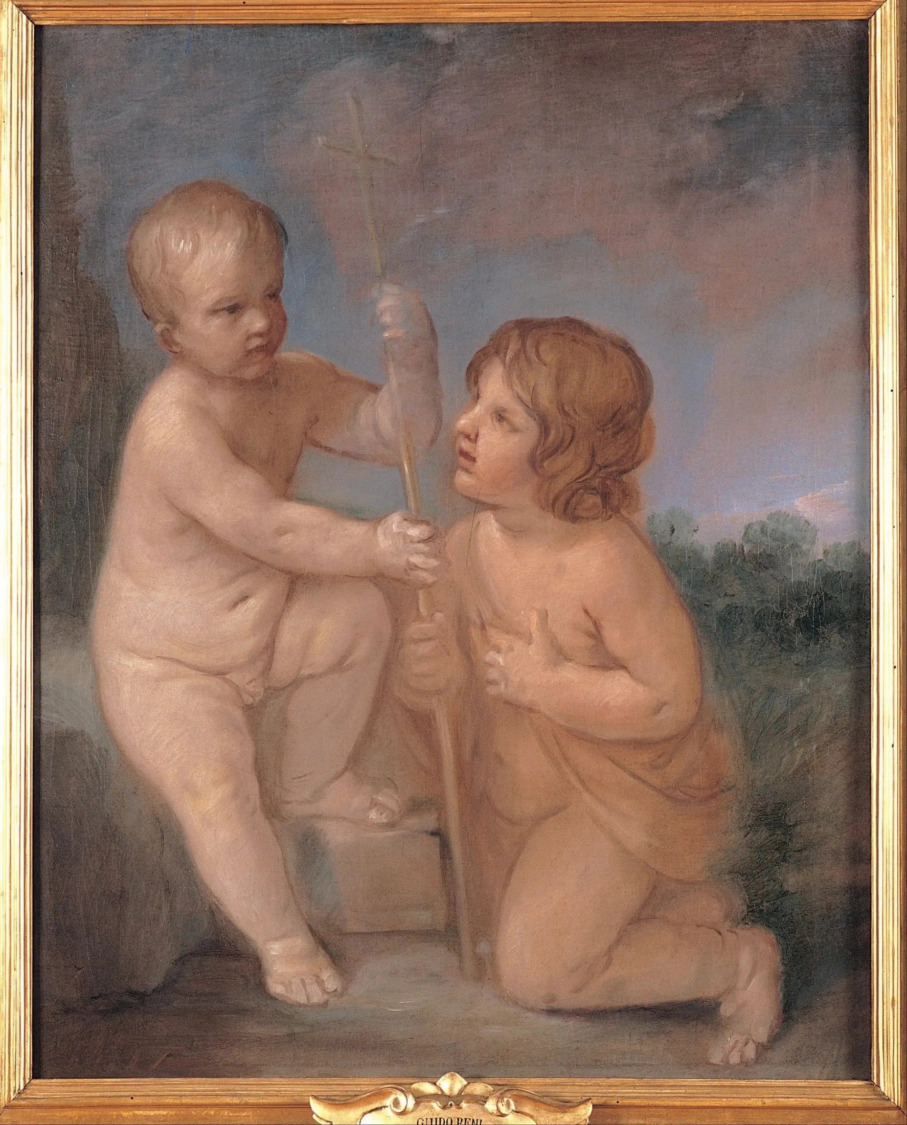 L'enfant Jésus et saint Jean - Guido Reni image 1 reproduction d’œuvre d’art à l’huile
