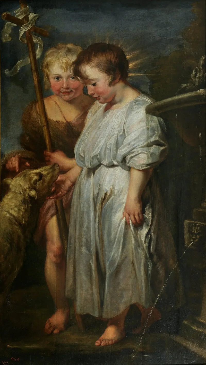 L'Enfant Jésus, San Giovanni e l'Agnello - Antoine van Dyck