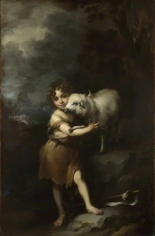 Il Bambino San Giovanni con l'Agnello - Bartolomé Esteban Murillo