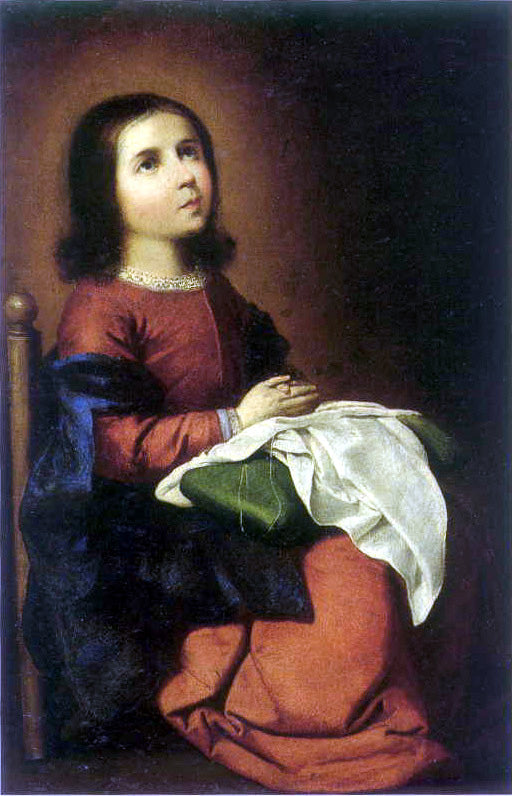 L'Enfant Vierge in preghiera - Francisco de Zurbarán