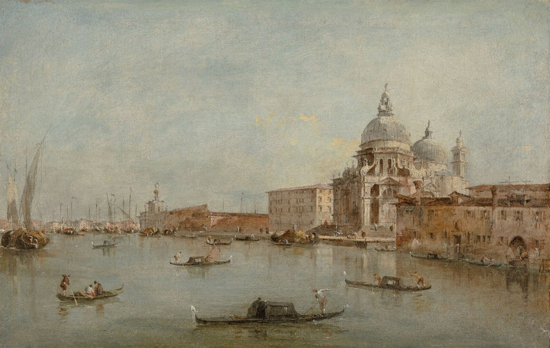 L'ingresso del Grande Canal con la basilica di Santa Maria della Salute - Francesco Guardi