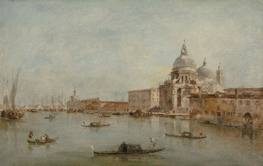 L'ingresso del Grande Canal con la basilica di Santa Maria della Salute - Francesco Guardi