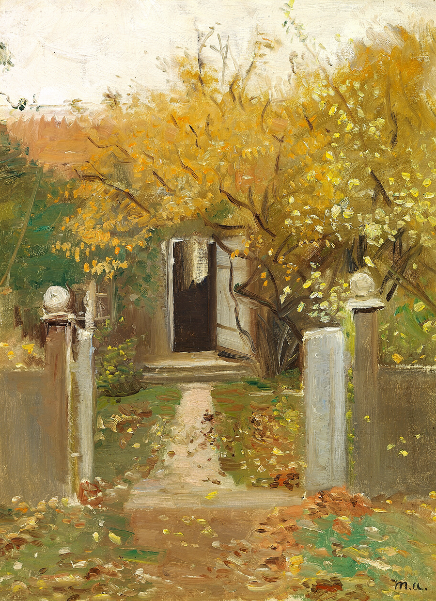 L'ingresso al giardino della casa di Michael e Anna Ancher su Markvej a Skagen. -Michael Peter Ancher