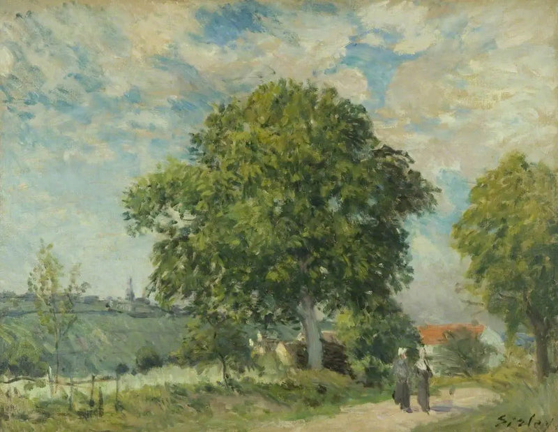 L'ingresso del villaggio - Alfred Sisley