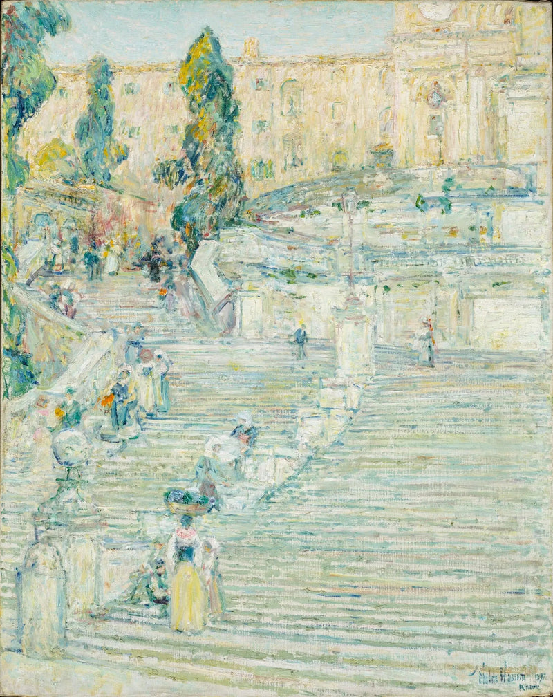 Scala spagnola, Roma - Childe Hassam