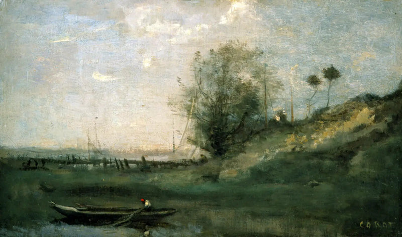 L'Estacade normanda - Jean-Baptiste Camille Corot