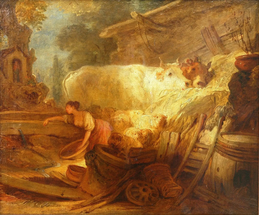 La stalla - Jean-Honoré Fragonard