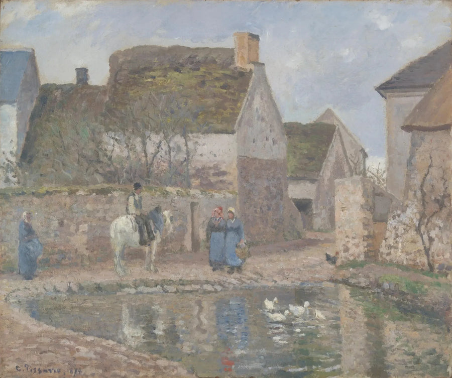 Lo stagno con le anatre di Ennery - Camille Pissarro