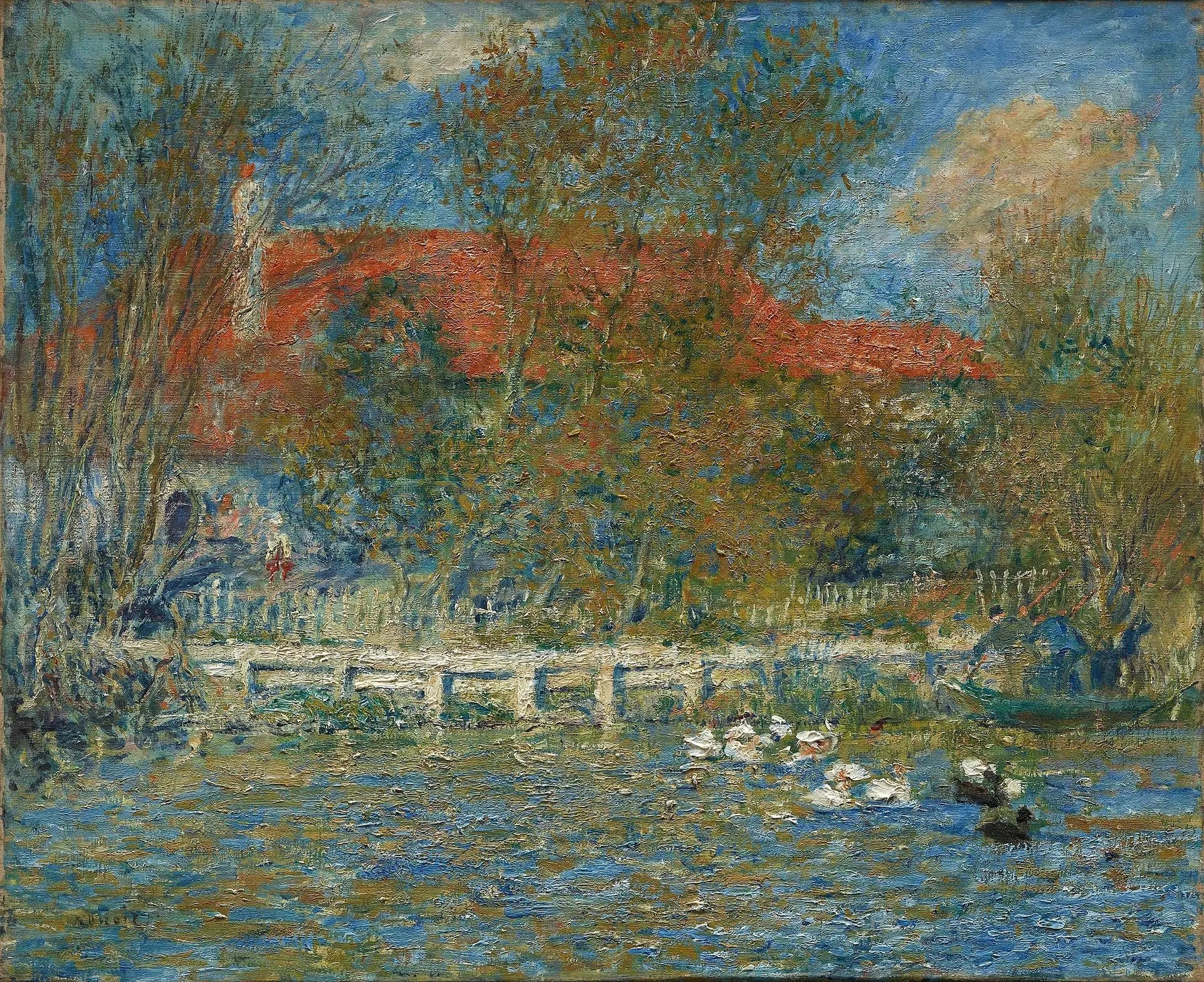 L'étang de canard - Pierre-Auguste Renoir image 1 tableau peint à l’huile sur toile