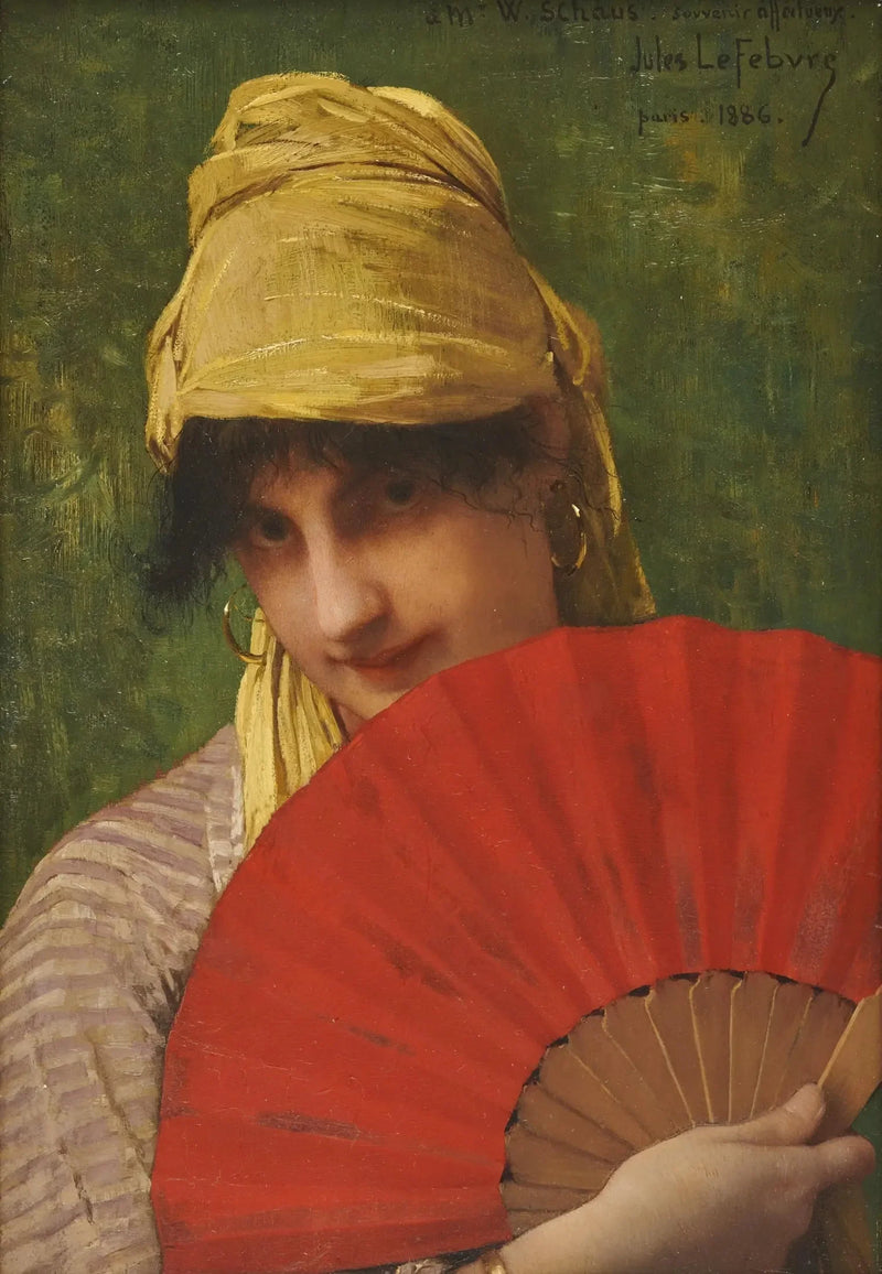 Il ventaglio rosso - Jules Lefebvre