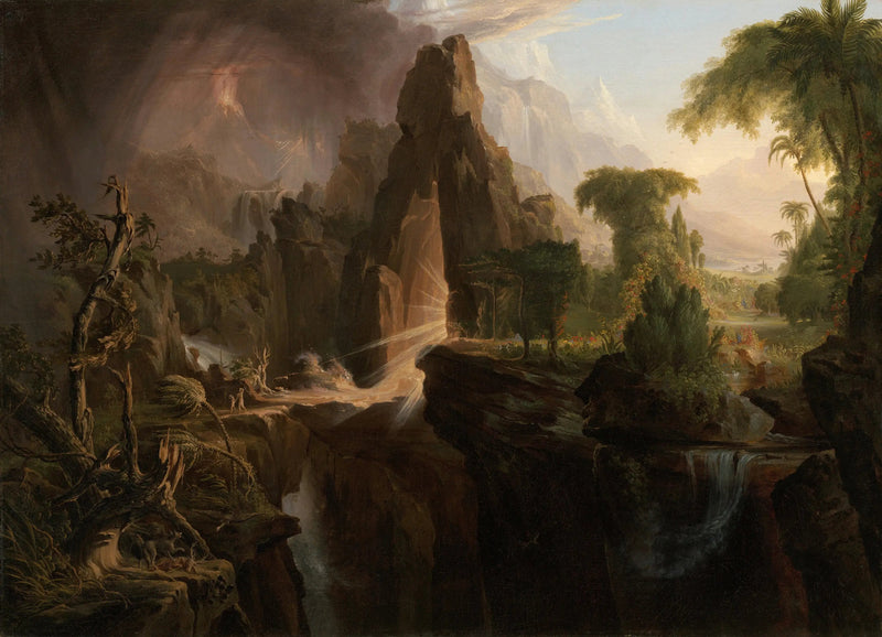 L'espulsione dal giardino dell'Eden - Thomas Cole